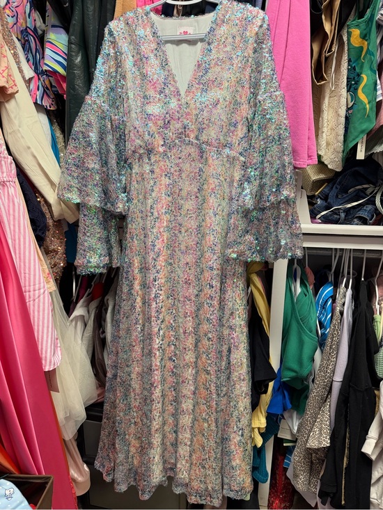 Buddy Love Dresses & Skirts - Buddy Love Colette Pastel Sequin Maxi Dress in Pink, Blue & Lavender